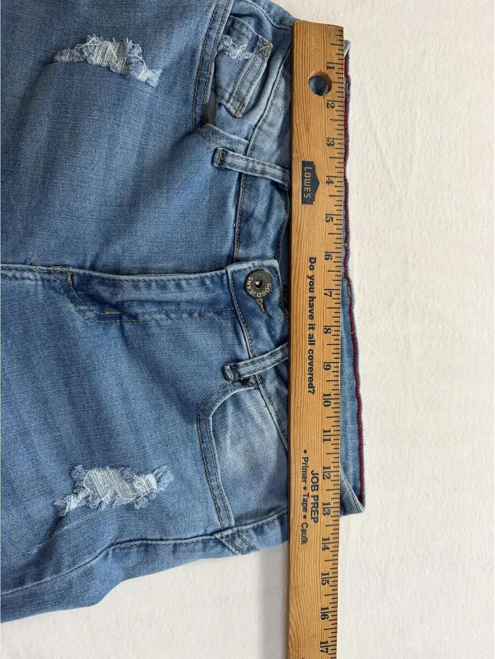 YMI Wax Jeans Women's Light Wash Distressed Skinny Stretch Jeans‎ Size 5/27